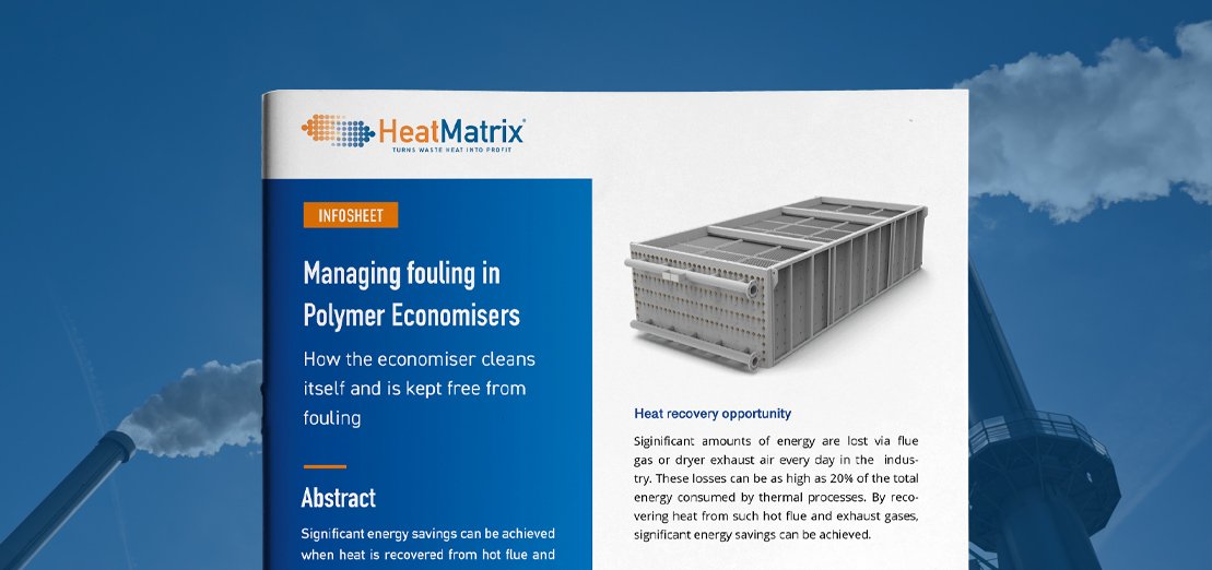 HeatMatrix infosheet about managing fouling in polymer economisers
